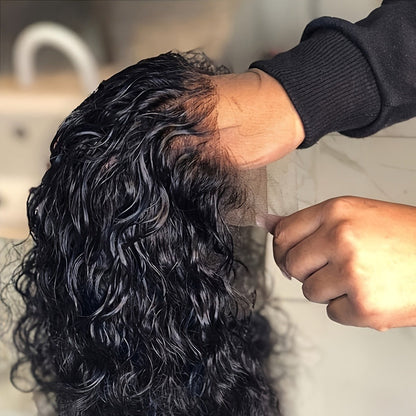 HD Lace Body Wave Wig 13x4 180% Density Human Hair Pre Plucked Glueless Natural Hairline for Women | Natural Black 24 Inch | Beginner Friendly Daily Wear