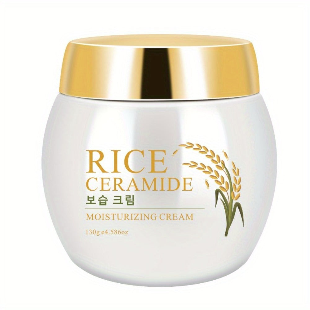 Face Cream Rice Ceramide 130g Formula with Hyaluronic Acid, Glycerin and Day or Night Moisturizing Use