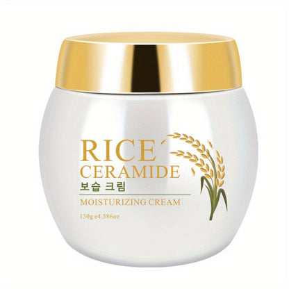 Face Cream Rice Ceramide 130g Formula with Hyaluronic Acid, Glycerin and Day or Night Moisturizing Use