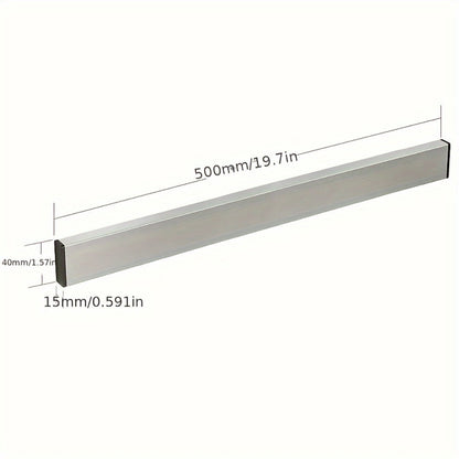Magnetic Knife Holder Wall Mounted – Stainless Steel Punch-Free Knife Strip Rack for Kitchen, Holds Chef Knife Santoku Bread Knife, No-Drill Knife Bar for Home Restaurant Kitchen Organization