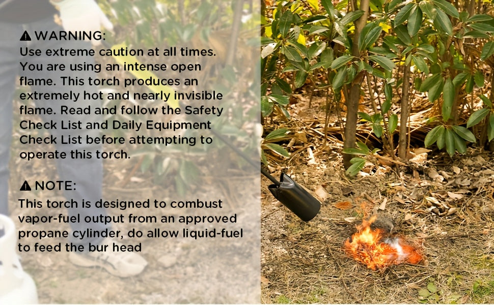 Propane Weed Torch | Flame Weeder Ice Melter Outdoor Roof Driveway