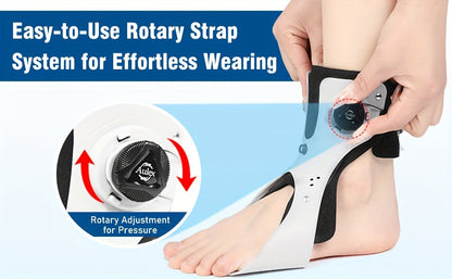 Adjustable Dial Foot Drop Ankle Brace with Air Cushion, Left or Right Foot in Sizes S–XXL Pictured