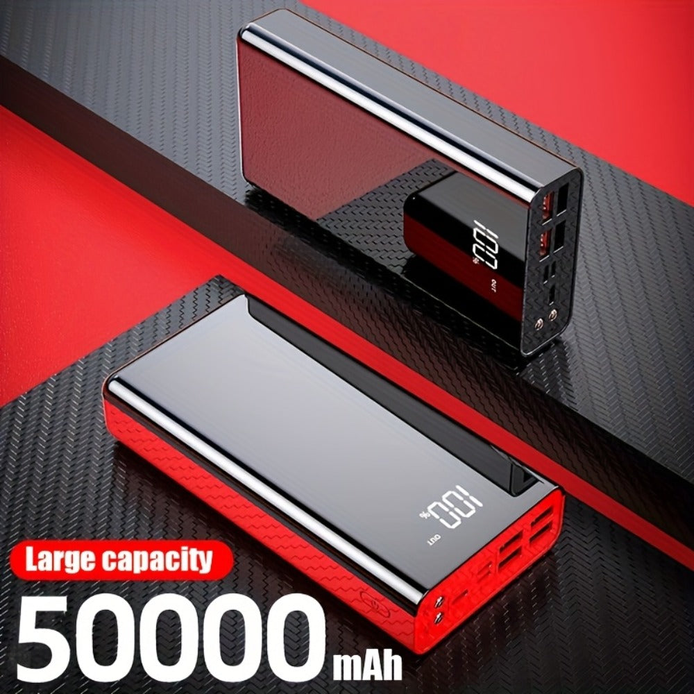 100000mAh Portable Power Bank with Flashlight LED Display Bidirectional Fast Charging Multi-Device USB Charger for Camping Outdoor Emergency – High Capacity Battery Pack Holiday Gift