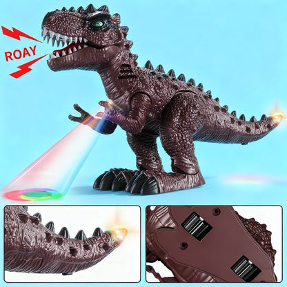 Electric Walking Dinosaur Toys Set of 3 with Sound, Light & Walking Functions – Interactive Moving Dino Toy Collection, Birthday Christmas Gift for Boys Girls Ages 3-7