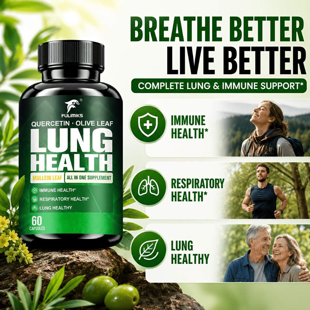 Herbal Supplement with FULIMIKS Label, Mullein Leaf Quercetin and Olive Leaf Capsules, 60 Count