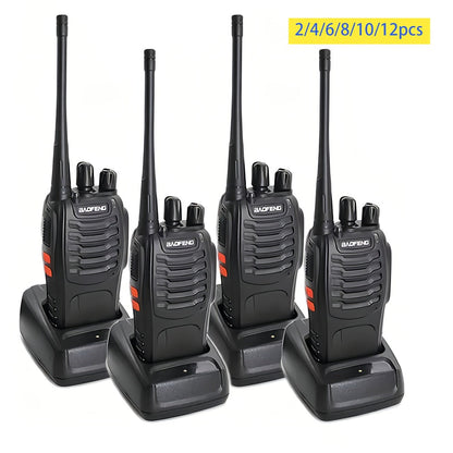 Baofeng UHF Walkie Talkies 16CH 5W – 2/4/6/8/10/12 Pack Two-Way Radios, USB Rechargeable 1500mAh Battery, LCD Display, Hi-Fi Sound, for Outdoor Sports, Hiking, Camping & Emergency Communication