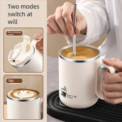500ml Covered Stainless Steel Coffee Travel Mug with Handle in White, Black, Red, Grey or Brown
