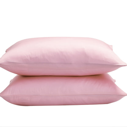 Satin-Look Zippered Pillowcase Collection in Seven Colors and Standard, Queen or King Sizes