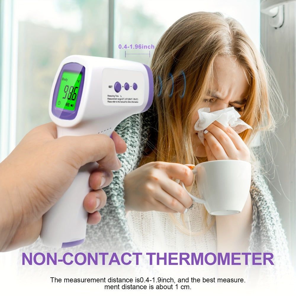 Non-Contact Forehead Thermometer Digital Infrared – 1-Second Instant Reading, Fever Alarm, 3-in-1 Forehead & Object Mode, FSA HSA Eligible, Silent & Memory Mode, 3 Backlights