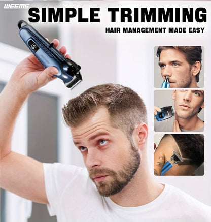 Hair Clippers & Trimmers WEEME Two- or Four-Piece Sets with USB Charging, Guide Combs and Five Source Options