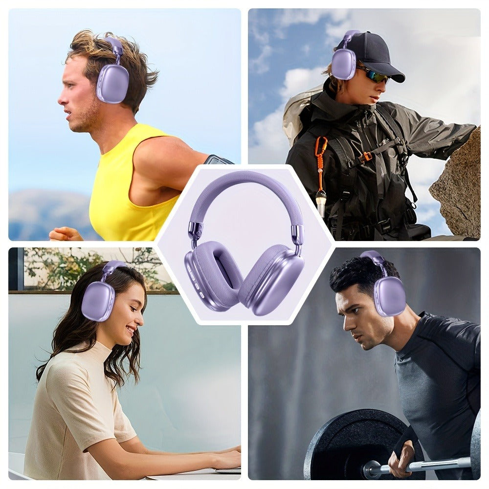 HiFi Deep Bass Noise Cancelling Wireless Earphones with Built-In HD Microphone, Stereo In-Ear Headphones for Travel Office Laptop Phone, Comfortable All-Day Fit, Gift for Men Women