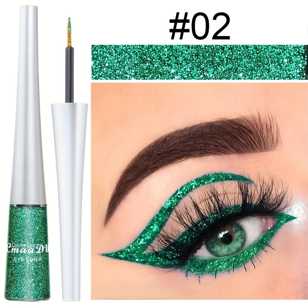 Glitter Liquid Eyeliner Set 16 Colors water-resistant Shimmer Metallic Eye Liner Pen Kit – extended-wear Smudge-Proof Sparkle Eye Makeup