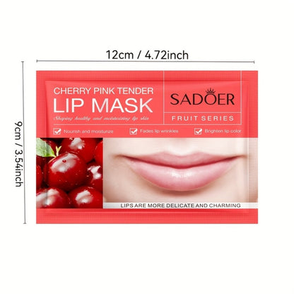 Thirty Individually Wrapped SADOER Lip Mask Sachets with 8g*30pcs Checkout Label and Assorted Graphics
