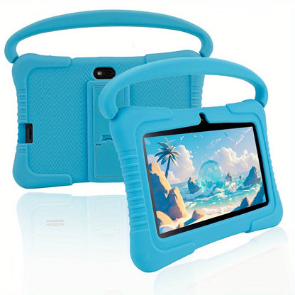 Veidoo 7 Inch Kids Tablet with Drop-Proof Silicone Cover – Eye Protection Screen, WiFi, 2GB RAM 16GB/32GB ROM, Dual Camera, Educational Games, Parental Control, Android Tablet Pink Blue Purple