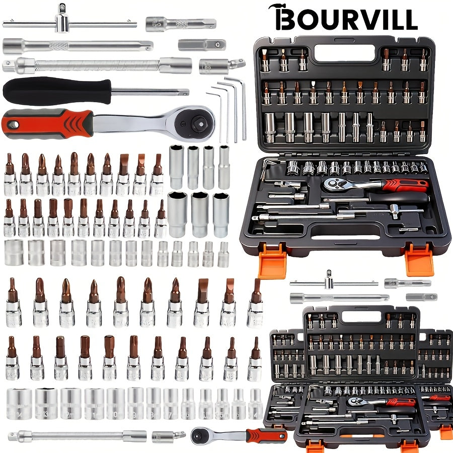 52-Piece Professional Tool Set – Multi-Function Home & Car Repair Toolkit with Portable Toolbox, Ideal Gift for DIY Enthusiasts and Auto Mechanics