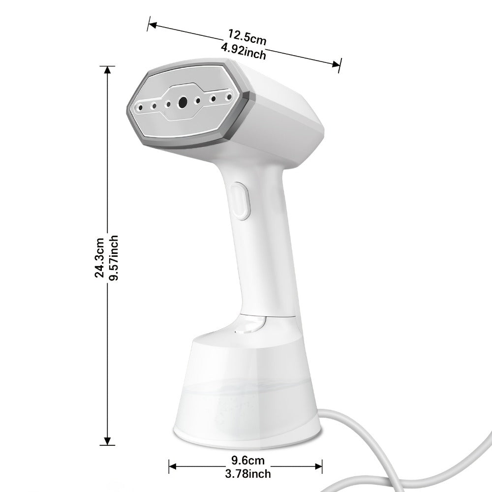 1500W Handheld Garment Steamer with 280ml Tank, 15-Second Heat-Up and 15-Minute Steam Markings