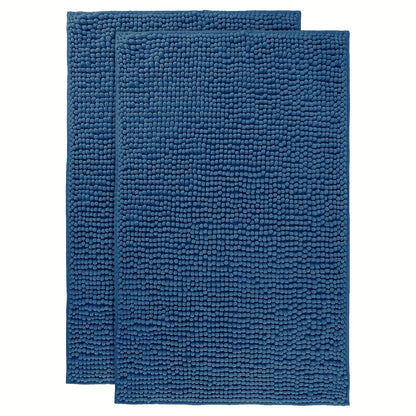 Chenille Bath Rug Extra Thick Soft Absorbent Non-Slip Bathroom Mat Machine Washable, Multiple Sizes & Colors
