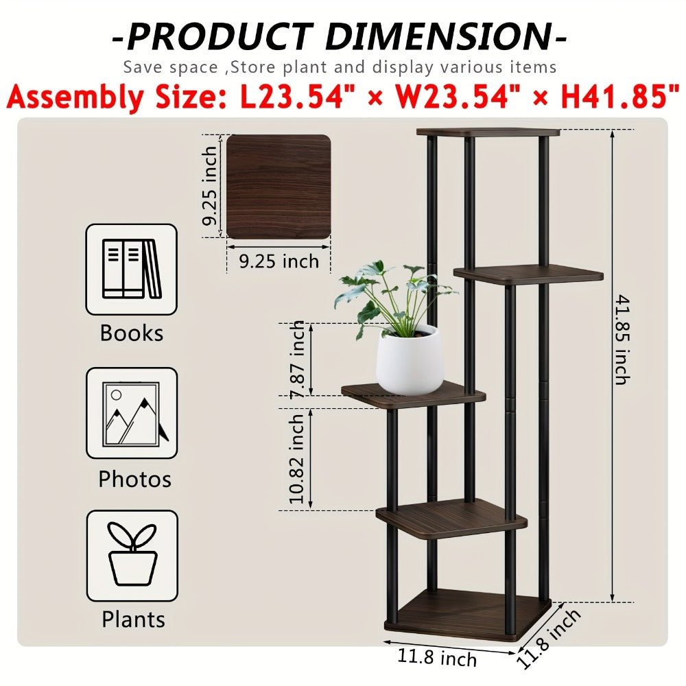Plant Stand Indoor Multi Tier Corner Metal Flower Stand Tall Plant Shelf for Living Room Bedroom Patio for Garden, Patio and Yard Use