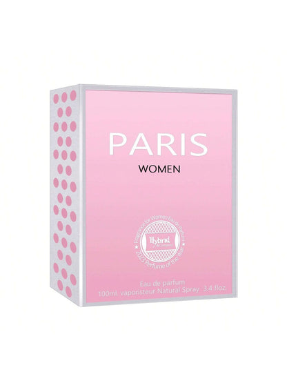 Perfume Paris Women Eau de Parfum 100ml in Round Pink Bottle with Gold Cap & Gift-Ready Box