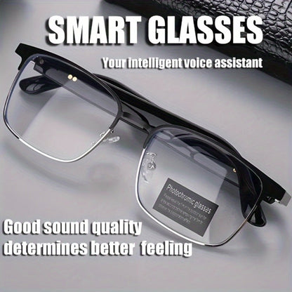 Photochromic Smart Audio Glasses – Auto-Tinting Sunglasses with Built-in Speaker & Mic, HD Voice Calls, Hi-Fi Music, Anti-Blue Light – for Sports, Driving & Daily Wear