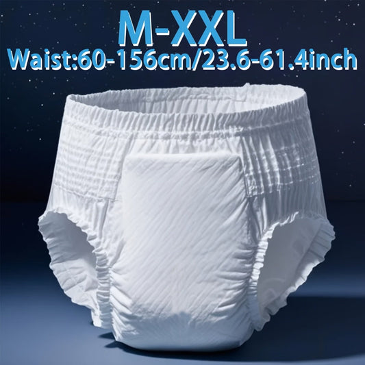 Adult Diapers Incontinence Underwear M-XXL Disposable Pull-On Briefs 8-Hour Leak Protection Unisex Absorbent Pants for Elderly Bedwetting 19 or 30 Pack