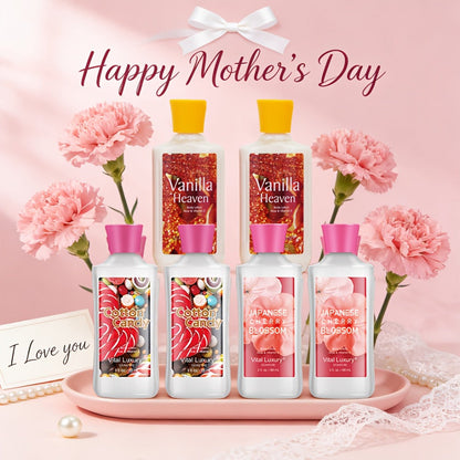 Scented Body Lotion in Japanese Cherry Blossom, Vanilla Heaven or Cotton Candy Bottles and Two-Piece Sets