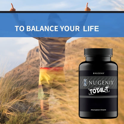 Testosterone Support Supplement for Men Total-T - Supports Free and Total Testosterone Levels, Natural Male Vitality & Strength Formula - 90 Tablets