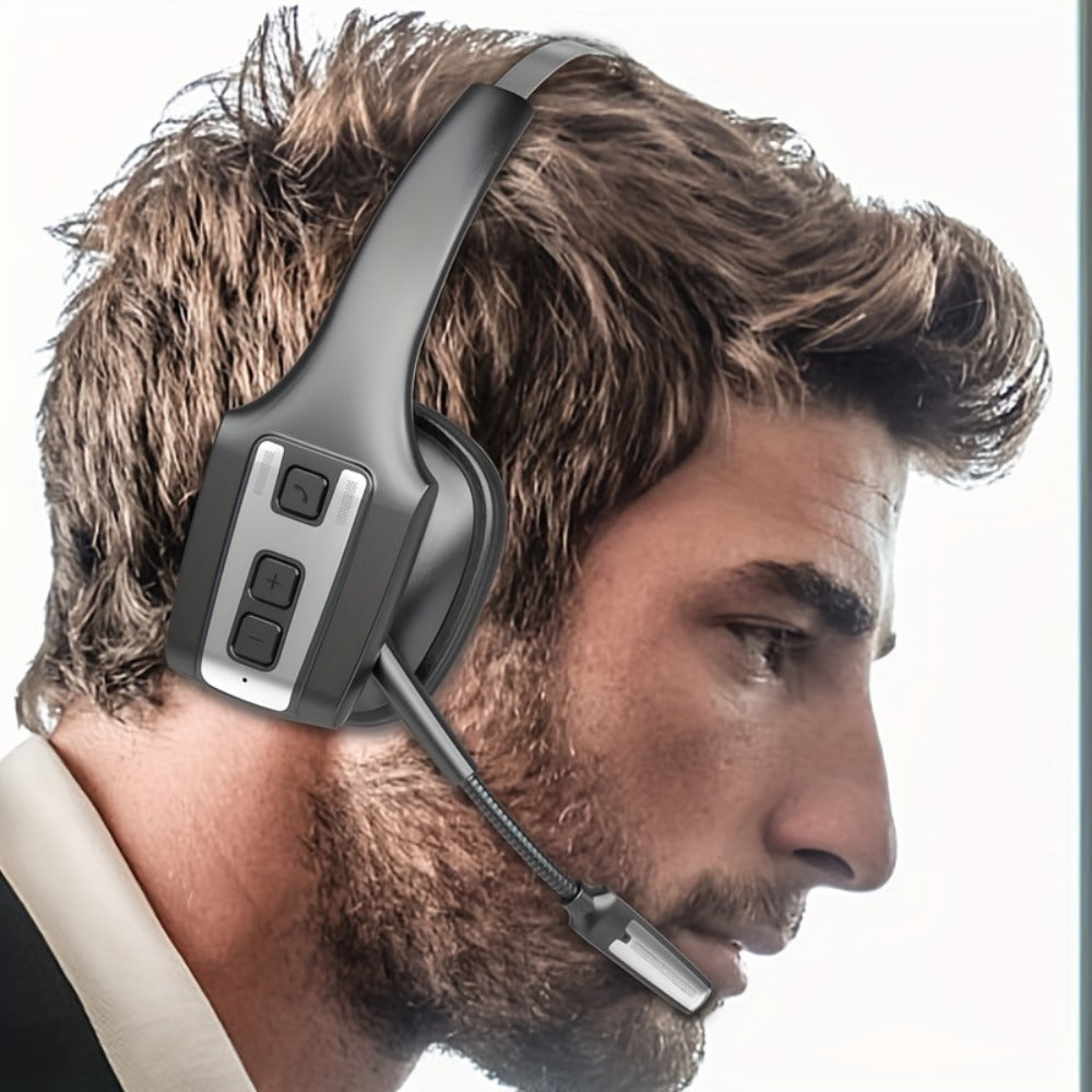 Trucker Bluetooth Headset Single Ear Noise Canceling Wireless Mono Headphone Type-C Charging for an Everyday Personal Care Routine
