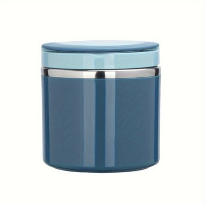 Stainless-Style Lunch Box with Handle in Green, Pink or Blue, 630 ml Single-Container Configuration