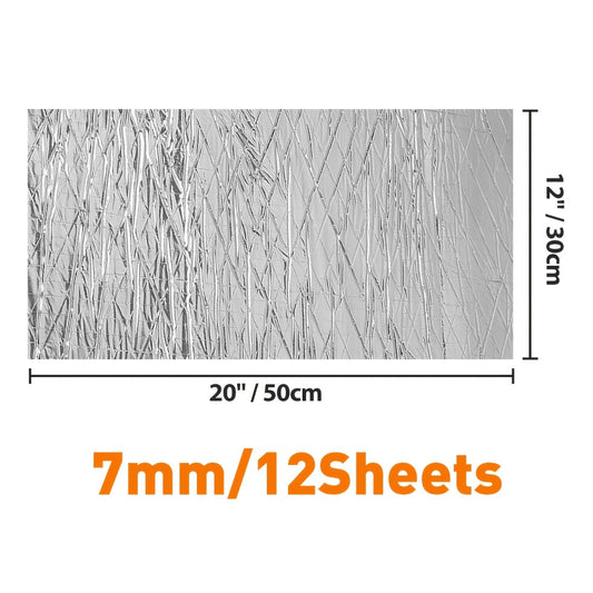 Car Sound Deadening Mat 276MIL 19sqft - 12 Sheets 20"x12" Auto Sound Dampening & Heat Insulation for Door Hood Trunk Floor Firewall