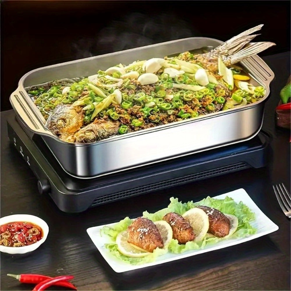 Stainless Steel Baking Tray Sets with Lids and Handles in Three Large or Six-Piece Checkout Options