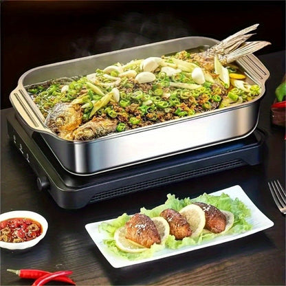 Stainless Steel Baking Tray Sets with Lids and Handles in Three Large or Six-Piece Checkout Options