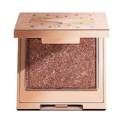 Shimmer Eyeshadow Palette 5 Shades Glowing Waterproof Creamy Blendable Formula with Built-in Mirror - Luxury Packaging Radiant Finish Starlight Tea Brown Eye Makeup Gift Women