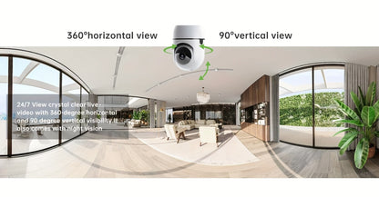 Security Camera 4MP Indoor Model with Dual-Band WiFi, 360 Pan-Tilt, Color Night Vision and Two-Way Audio