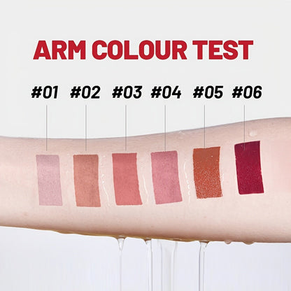Lipstick Set, Fit Colors 6-Piece Velvet Matte Crayon Collection with Nude, Mauve and Berry Shades