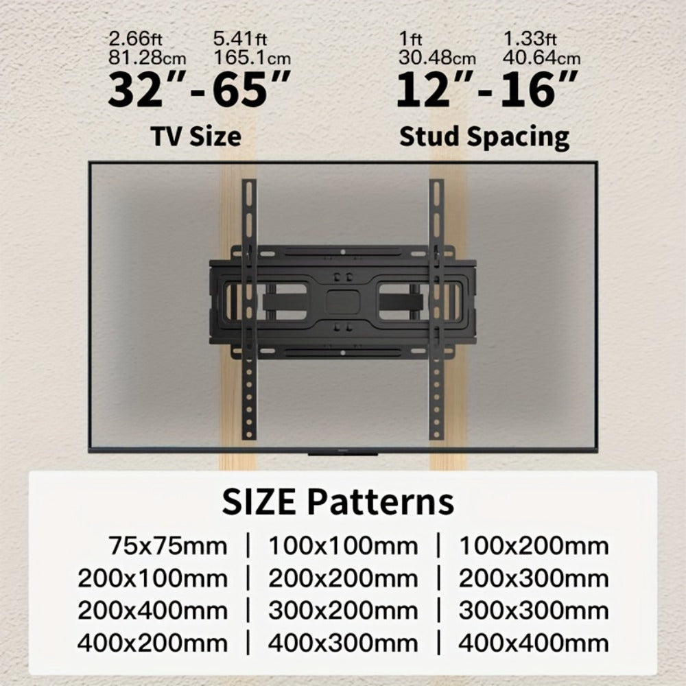 Full Motion TV Wall Mount 37-75 Inch, Dual Arm Swivel Tilt, VESA 600x400mm, Extends 15.4 Inch, Fits LED LCD OLED Flat Curved Screens