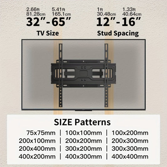 Full Motion TV Wall Mount 37-75 Inch – Heavy Duty Dual Arm Swivel Tilt, 132 lbs Capacity, VESA 600x400mm, Extends 15.4 Inch, Fits LED LCD OLED Flat Curved Screens, Cable Management Included