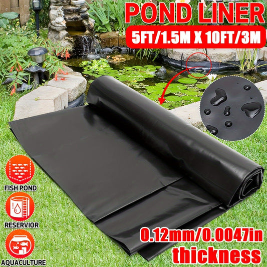 Pond Liner 5x10FT Black – Anti-Seepage Film for Fish & Koi Pond