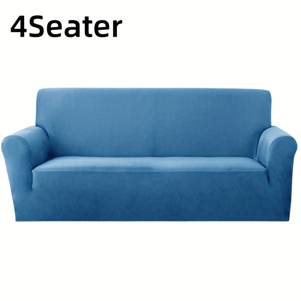 Sofa Cover Elastic Anti-Slip Stretch Slipcover for 1, 2, 3 or 4-Seater Sofas in Seven Solid Colors