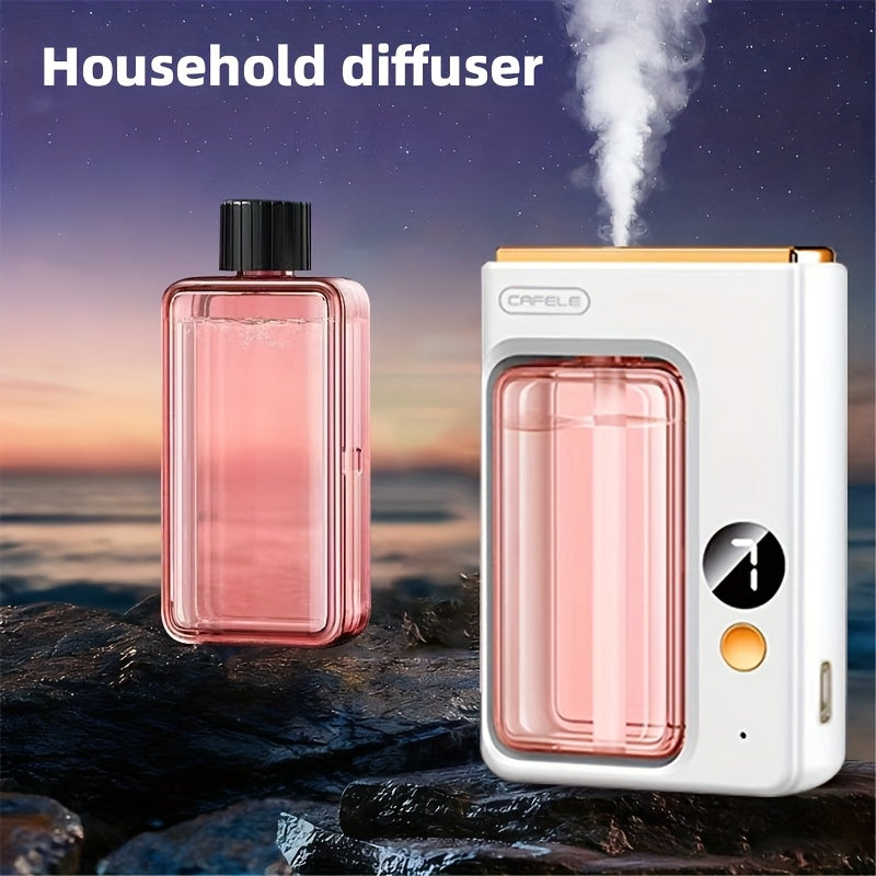 Desktop or Wall-Mount Essential Oil Diffuser with Transparent Chamber and One- or Three-Bottle Bundles