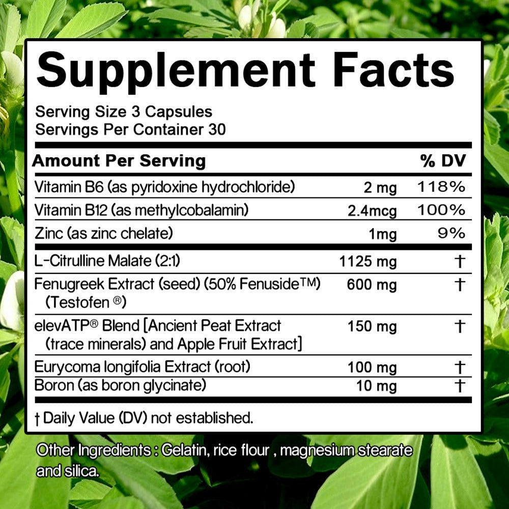 Testosterone Support Supplement for Men Total-T - Supports Free and Total Testosterone Levels, Natural Male Vitality & Strength Formula - 90 Tablets