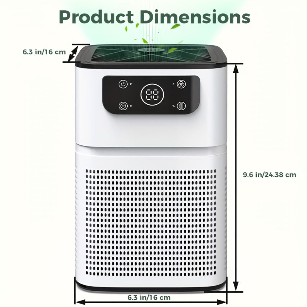 Air Purifier with HEPA Filter, Aroma Function, Quiet Sleep Mode and Compact White Room Design