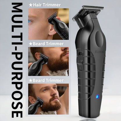 USB Rechargeable Hair Clipper KM-2299 Professional Electric Hair Trimmer Oil Head Fade Carving Clipper for Men Barber Salon
