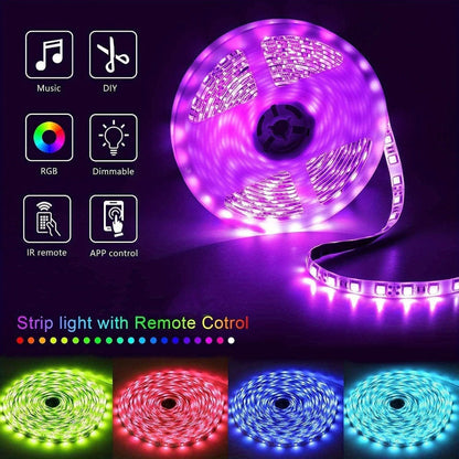 LED Strip Light RGB 200ft Kit with App and IR Remote Control, Music Sync, Timer and Dimmable Color Modes