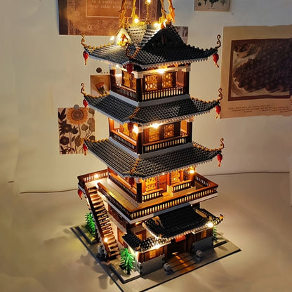 Ancient Chinese Palace Architecture Micro Building Block Set with 6,134 Pieces for Expert-Level Display
