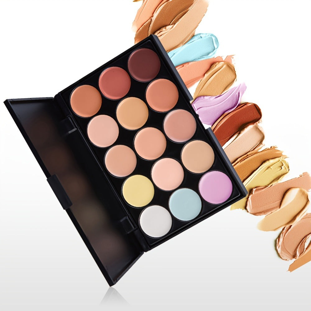 Pink Face Makeup Set with 15-Pan Face Palette, 9-Pan Color Palette, Four Brushes and Lip, Eye and Powder Products