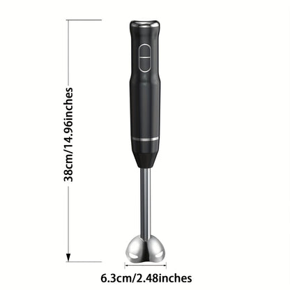 Corded Immersion Blender with Stainless-Steel-Look Blending Head, Two Controls and 38cm Height