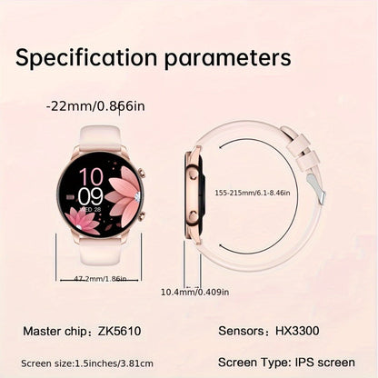 Smartwatch 2.01 Inch Round Dial with Calling, 100 Sport Modes, Games and Calculator with Two Band Styles