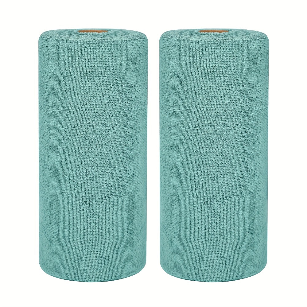 Reusable Tear-Away Cleaning Cloth Roll in Beige, Blue, Green, Pink or Gray with 50- or 100-Piece Options