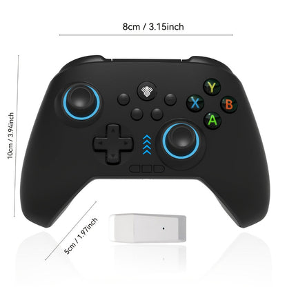 Three-Mode Wireless PC Controller with RGB Lighting, Hall Effect Joystick & Trigger, Programmable Buttons & Vibration for Windows PC, Android, Nintendo Switch & Steam – Not Compatible with Xbox
